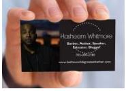 barber tools business card